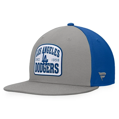 Men's Fanatics Gray/Royal Los Angeles Dodgers Cycle Snapback Hat