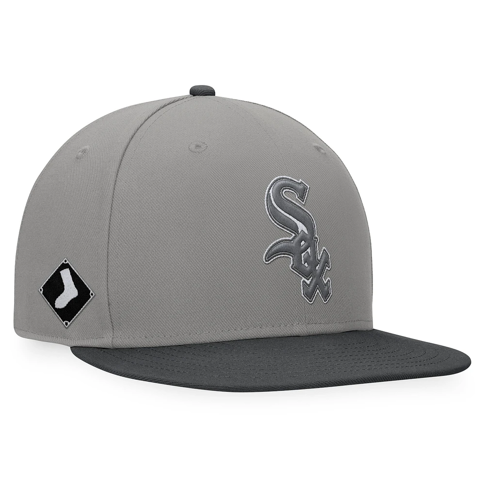 Men's Fanatics Gray/Charcoal Chicago White Sox Ace Snapback Hat