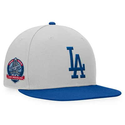 Men's Fanatics Gray/Royal Los Angeles Dodgers Glory Days Two-Tone Snapback Hat