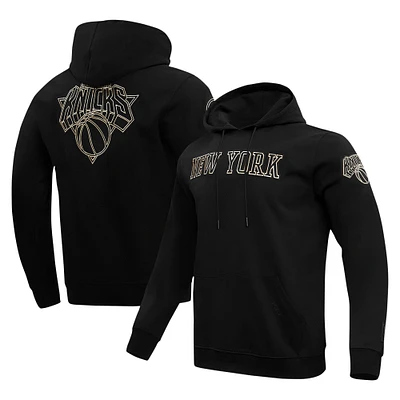 Men's Pro Standard New York Knicks Black & Gold Pullover Hoodie