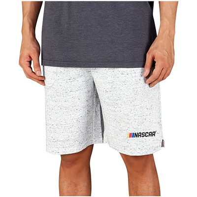 Men's Concepts Sport White/Charcoal NASCAR Throttle Knit Jam Shorts