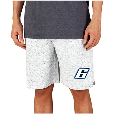 Men's Concepts Sport White/Charcoal Brad Keselowski Throttle Knit Jam Shorts