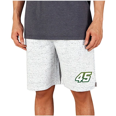 Men's Concepts Sport White/Charcoal Kurt Busch Throttle Knit Jam Shorts