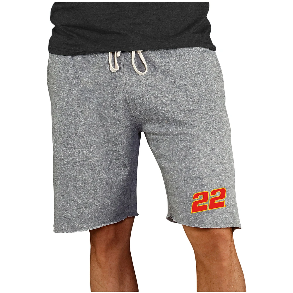 Men's Concepts Sport Gray Joey Logano Mainstream Terry Shorts
