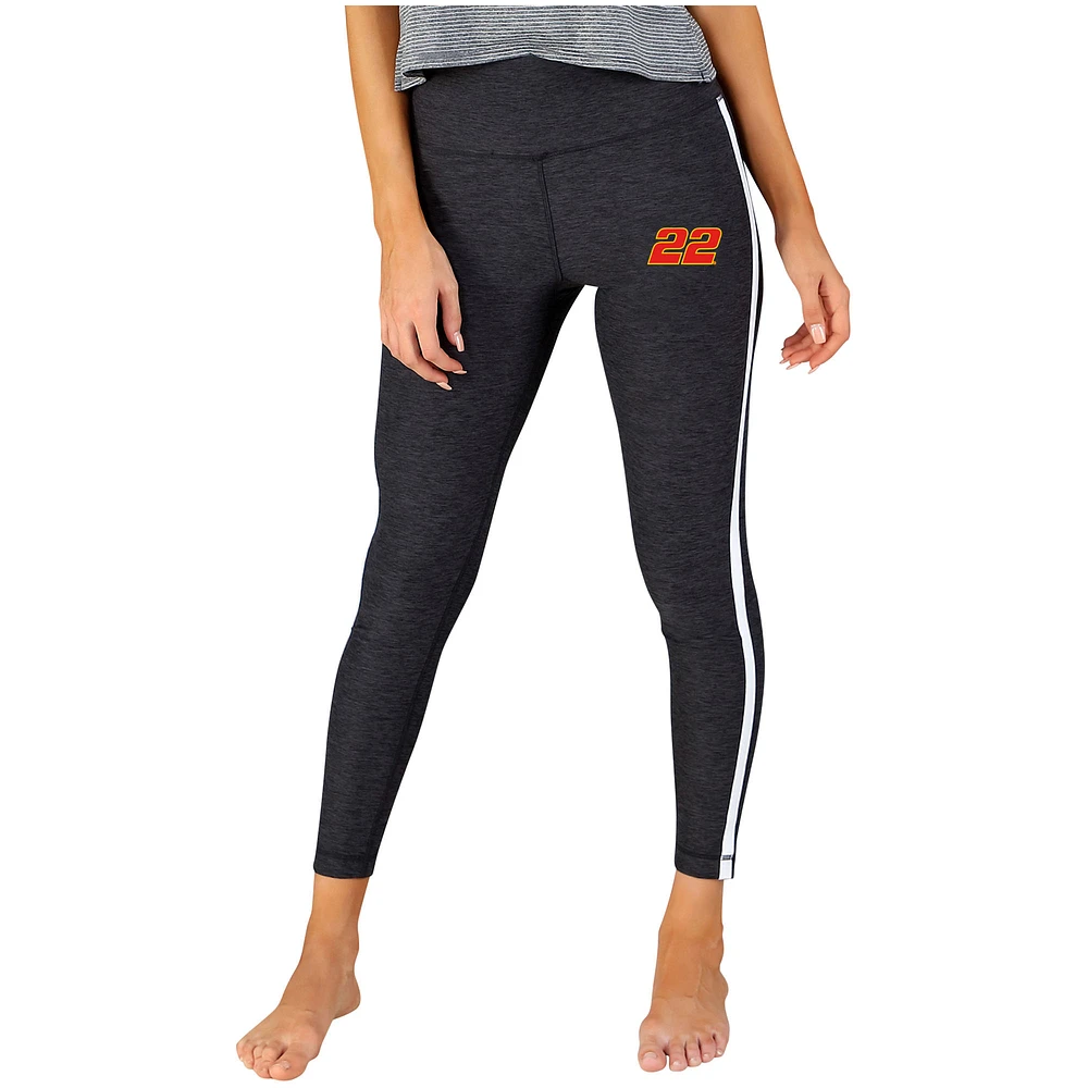 Women's Concepts Sport Charcoal/White Joey Logano Centerline Knit Leggings