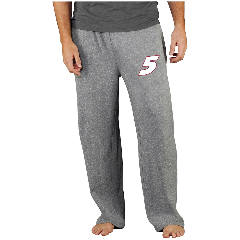 Men's Concepts Sport Gray Kyle Larson Mainstream Terry Pants