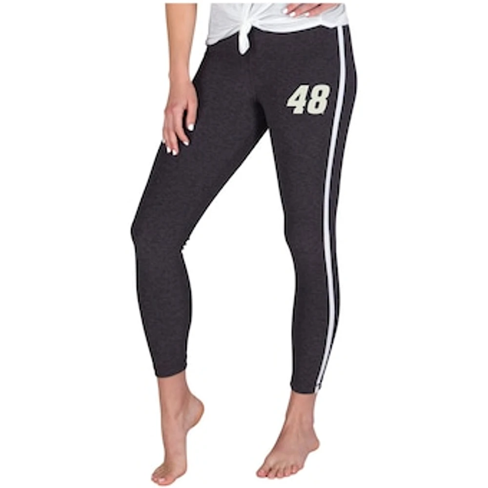 Women's Concepts Sport Charcoal/White Alex Bowman Centerline Knit Leggings