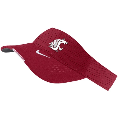Men's Nike Crimson Washington State Cougars 2023 Sideline Performance Adjustable Visor