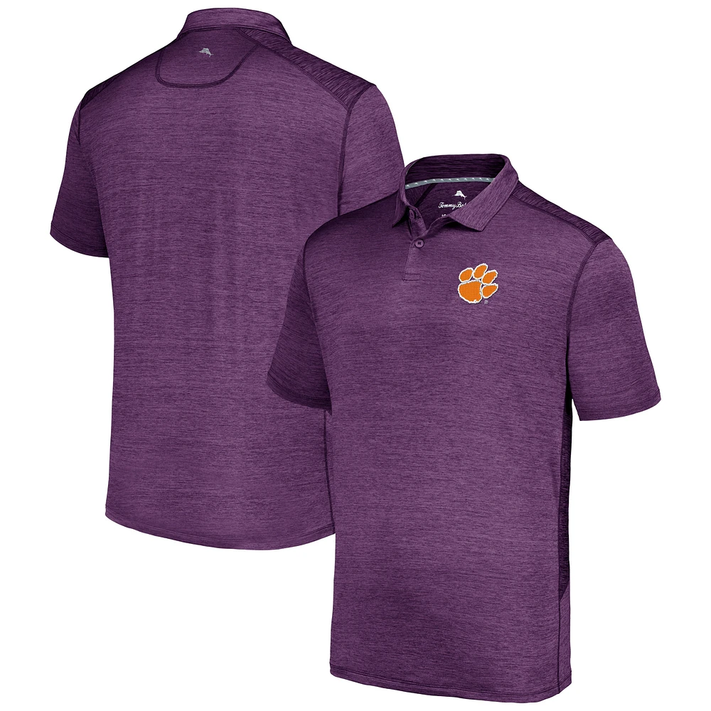 Men's Tommy Bahama Purple Clemson Tigers Delray IslandZone Polo