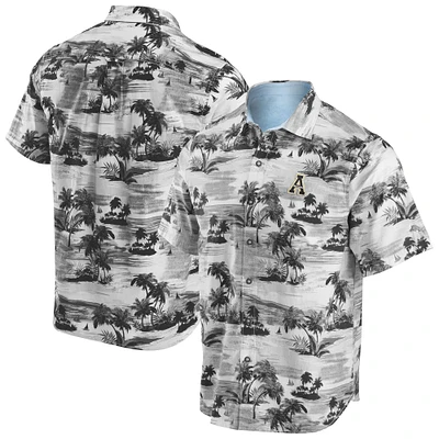 Men's Tommy Bahama Black Appalachian State Mountaineers Tropical Horizons Button-Up Shirt