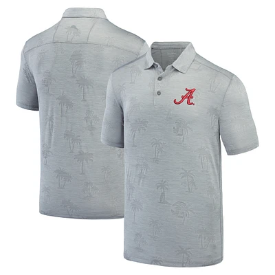 Men's Tommy Bahama Gray Alabama Crimson Tide Sport Palm Coast Palmera IslandZone Polo
