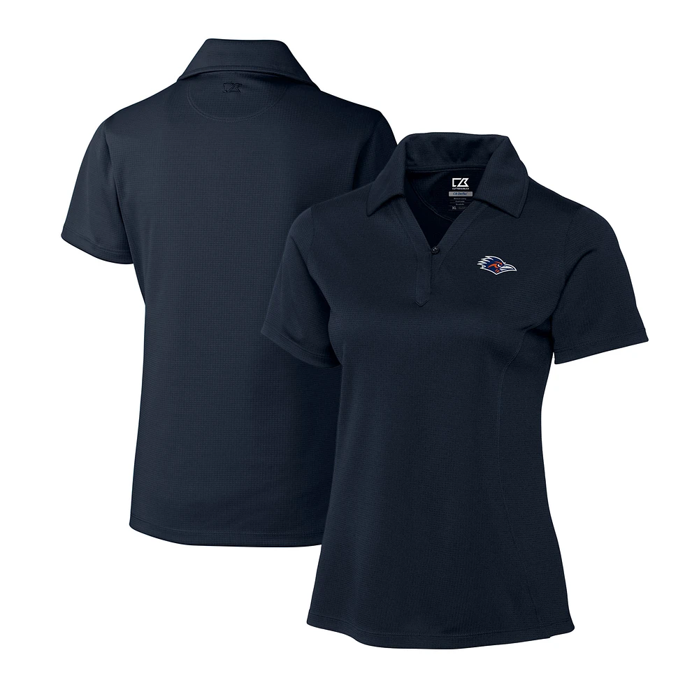 Women's Cutter & Buck Navy UTSA Roadrunners DryTec Genre Textured Solid Polo