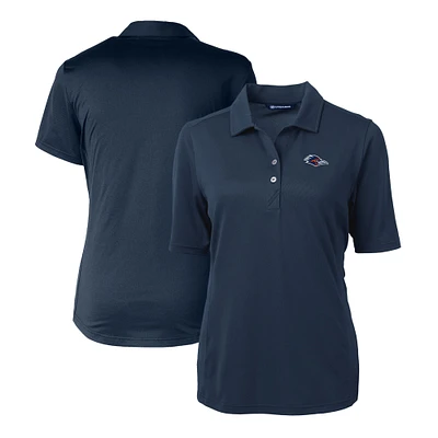 Women's Cutter & Buck Navy UTSA Roadrunners DryTec Virtue Eco Pique Recycled Polo