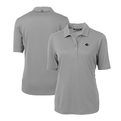 Women's Cutter & Buck Gray UTSA Roadrunners DryTec Virtue Eco Pique Recycled Polo