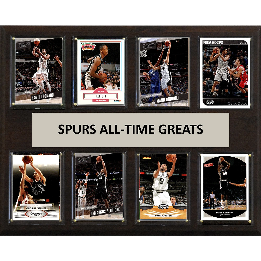 San Antonio Spurs 12" x 15" Trading Card Plaque