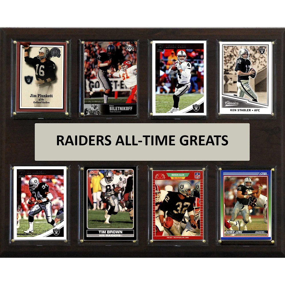 Las Vegas Raiders 12" x 15" Trading Card Plaque