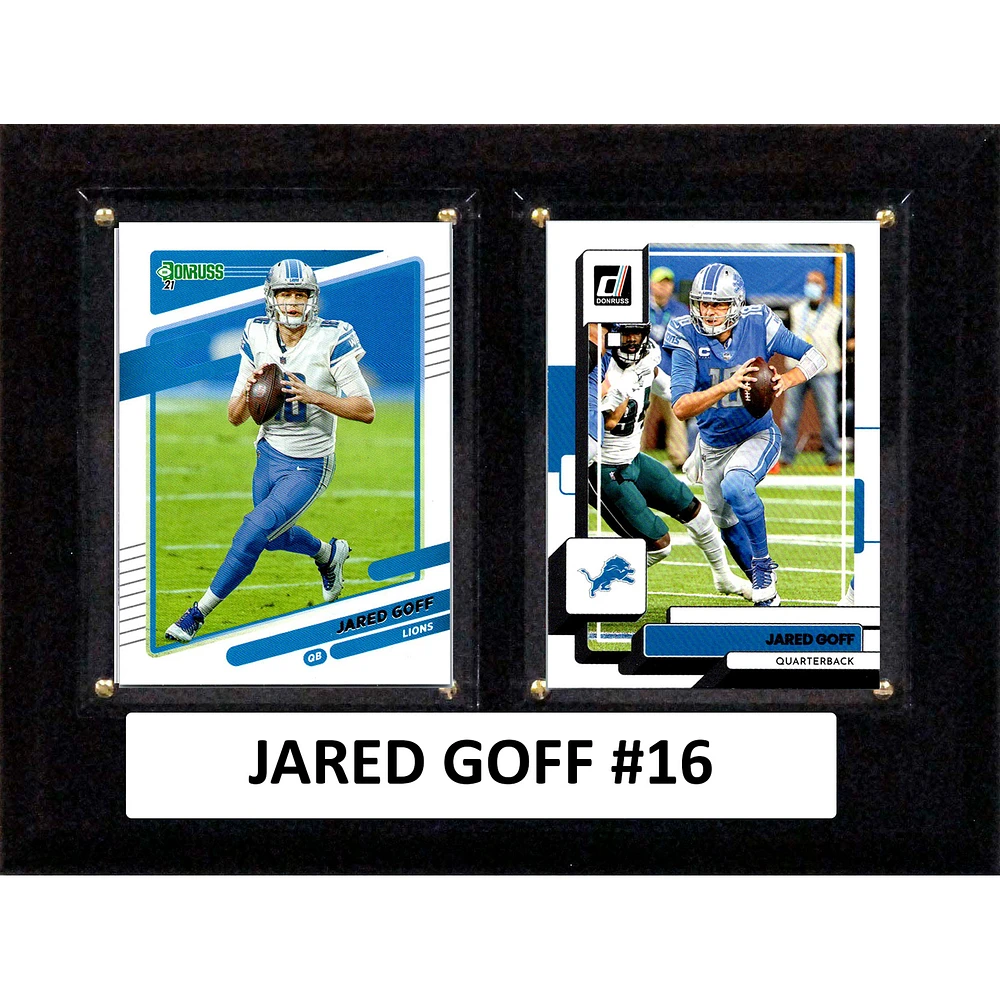 Jared Goff Detroit Lions 6" x 8" Trading Card Plaque