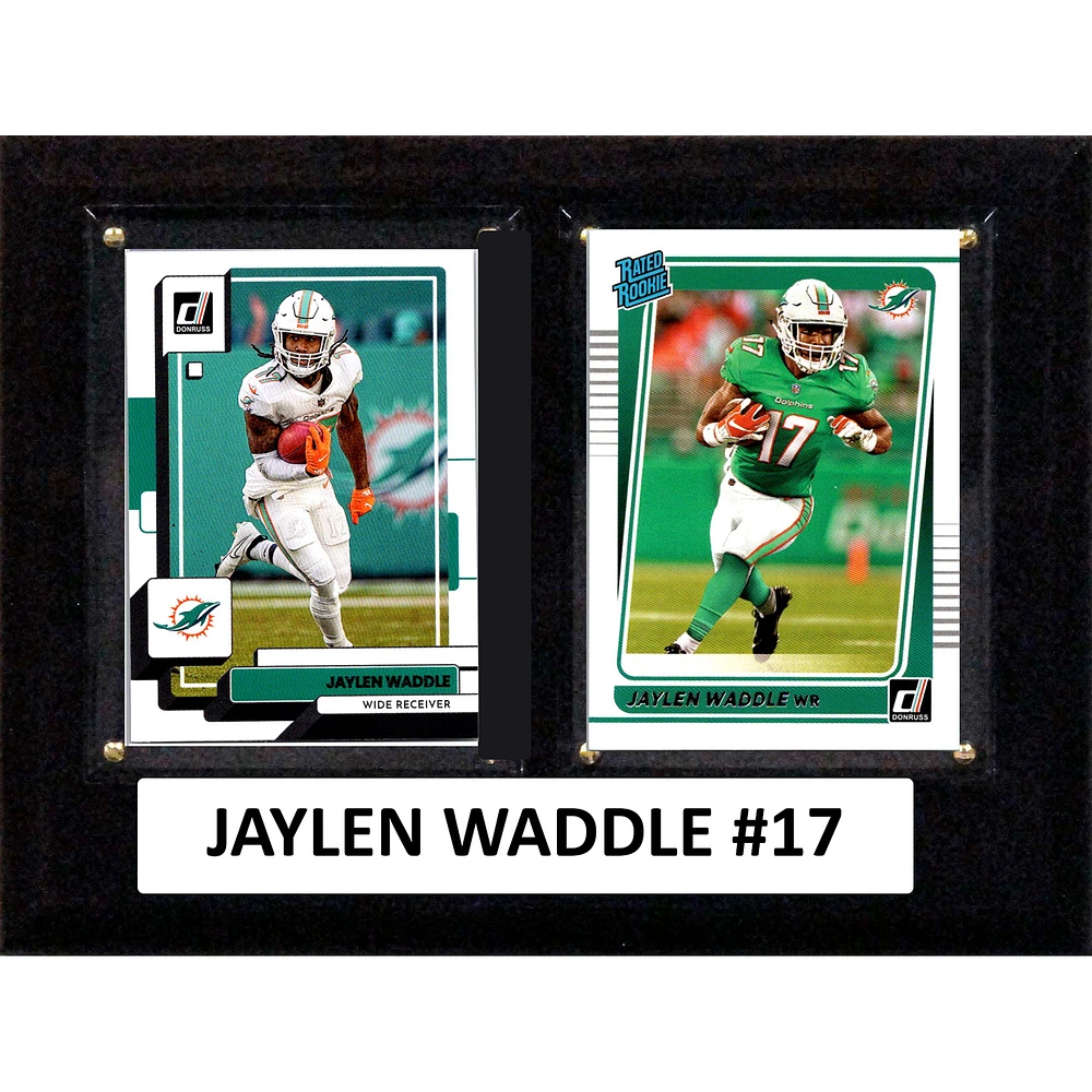 Jaylen Waddle Miami Dolphins 6" x 8" Trading Card Plaque