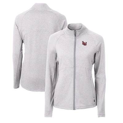 Women's Cutter & Buck Heather Lamar Cardinals Adapt Eco Knit Recycled Full-Zip Jacket