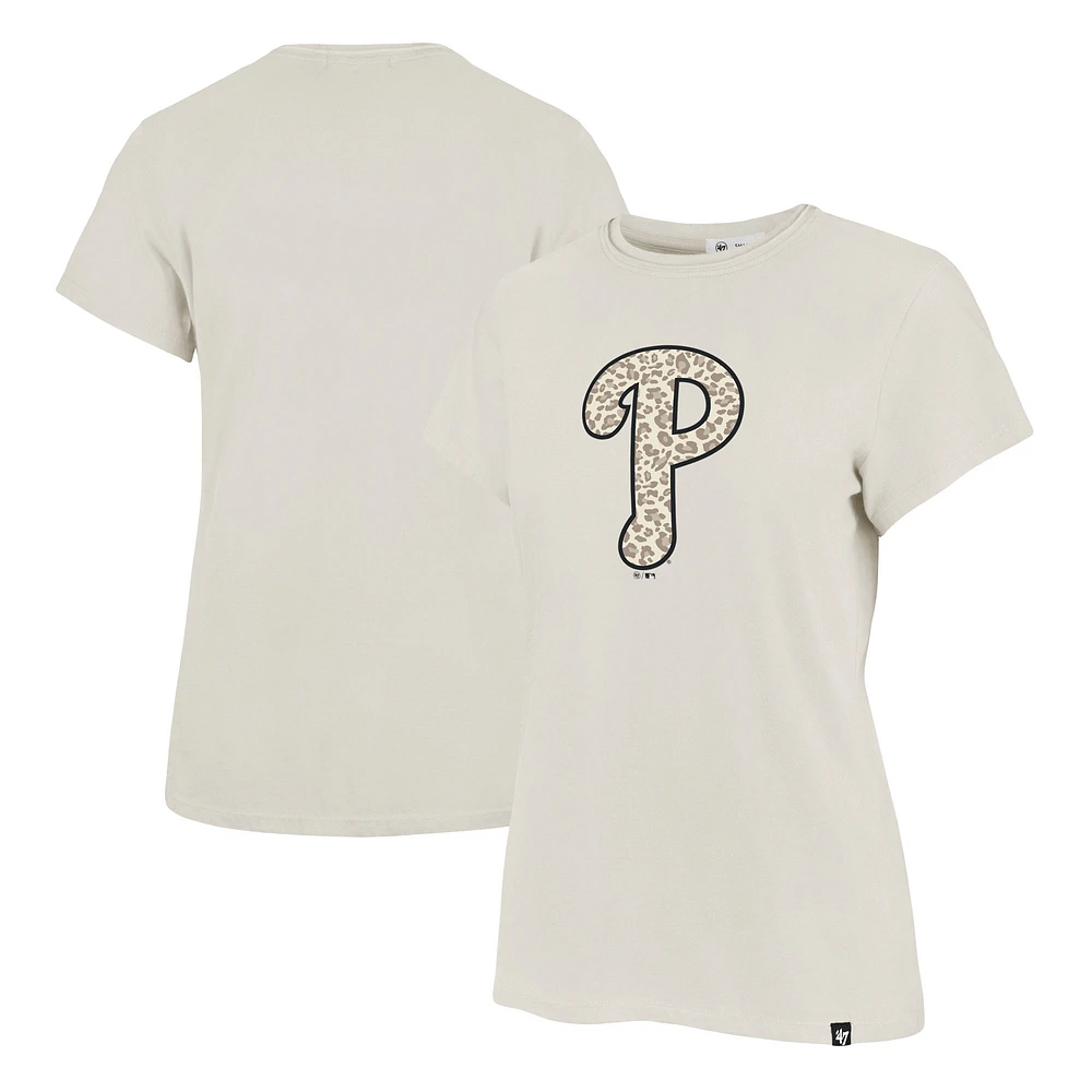 Women's '47 Oatmeal Philadelphia Phillies Panthera Frankie T-shirt