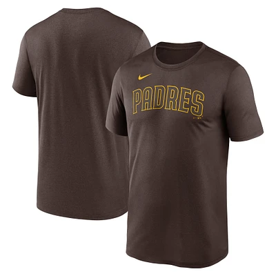 Men's Nike Brown San Diego Padres Legend Fuse Wordmark T-Shirt