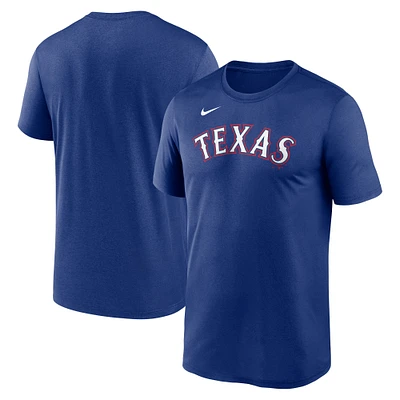 Men's Nike Royal Texas Rangers Legend Fuse Wordmark T-Shirt