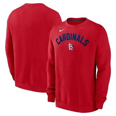 Men's Nike Red St. Louis Cardinals Classic Fleece Performance Pullover Sweatshirt
