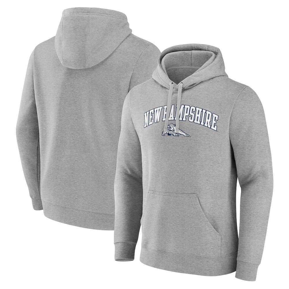 Men's Heather Gray New Hampshire Wildcats Campus Pullover Hoodie