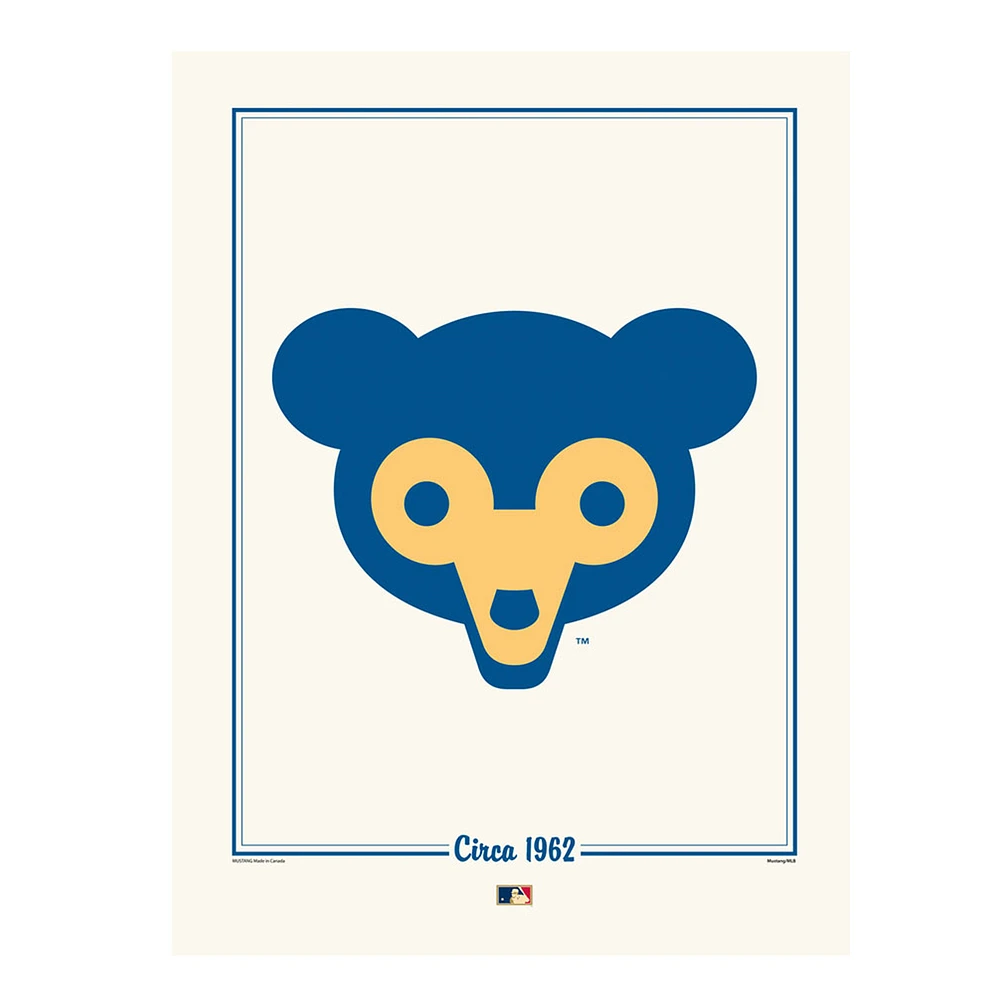 Chicago Cubs 12" x 16" 1962 Cooperstown Logo Art Print