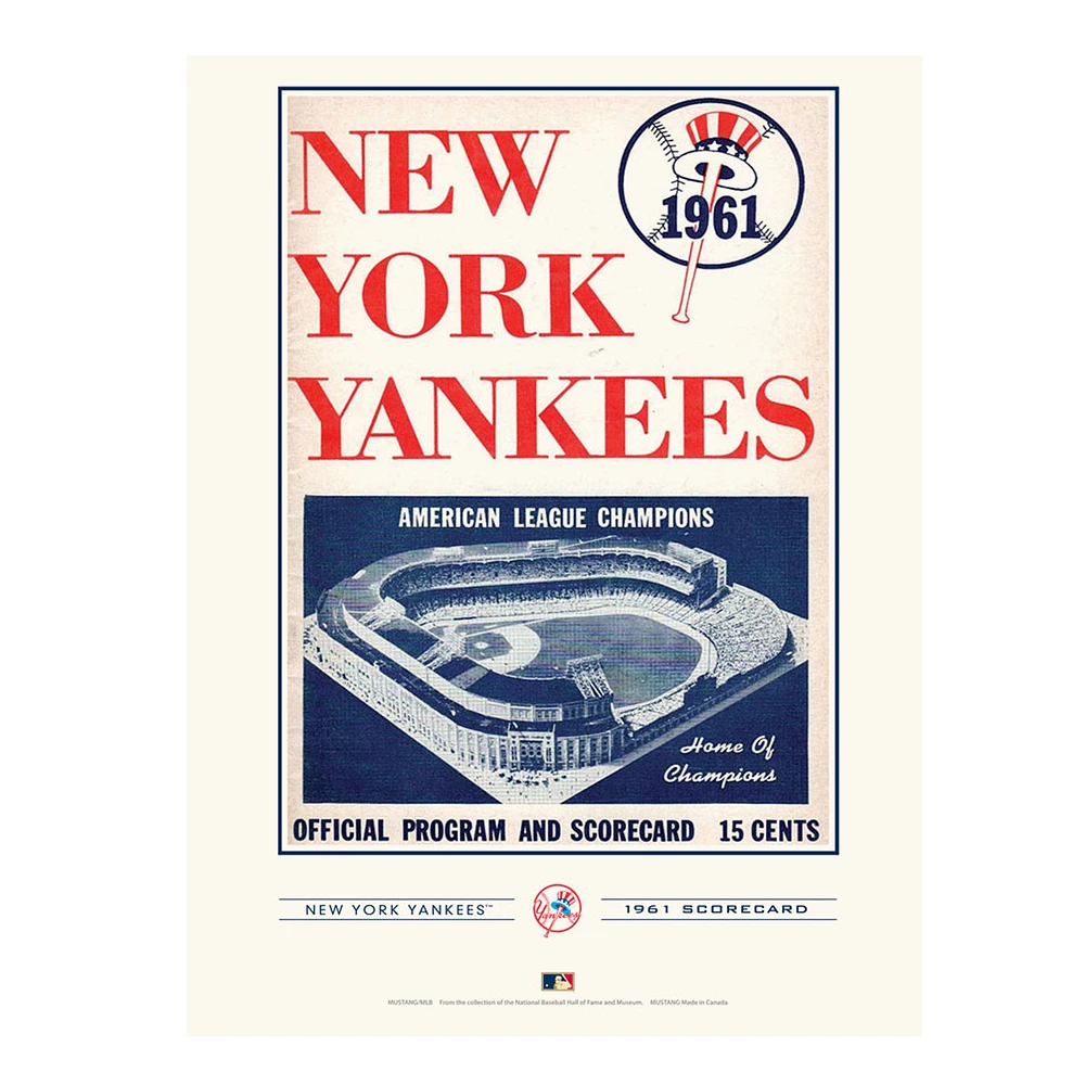New York Yankees 12" x 16" Program Cover Art Print