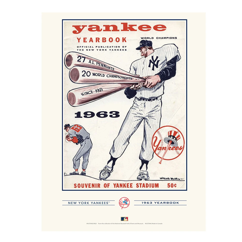 New York Yankees 12" x 16" 1963 Program Cover Art Print