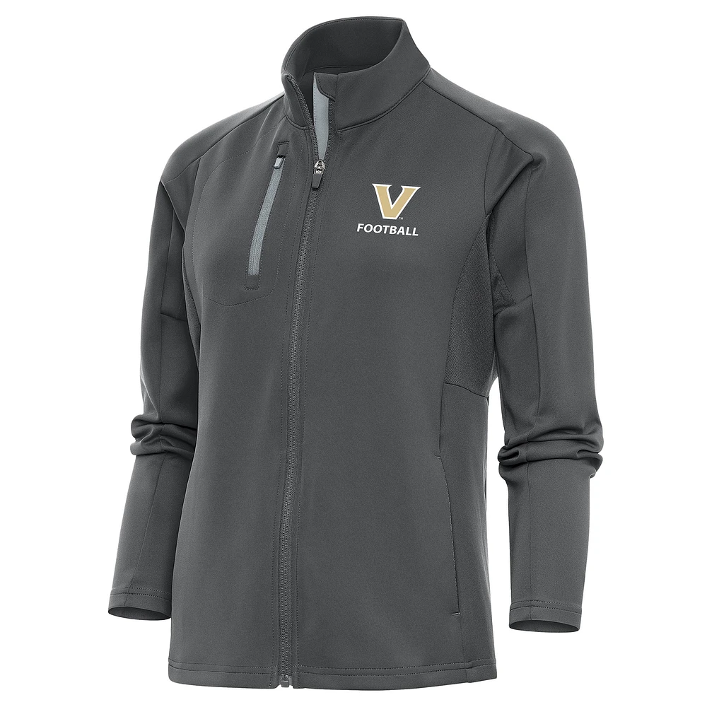 Women's Antigua Gray Vanderbilt Commodores Football Generation Full-Zip Jacket
