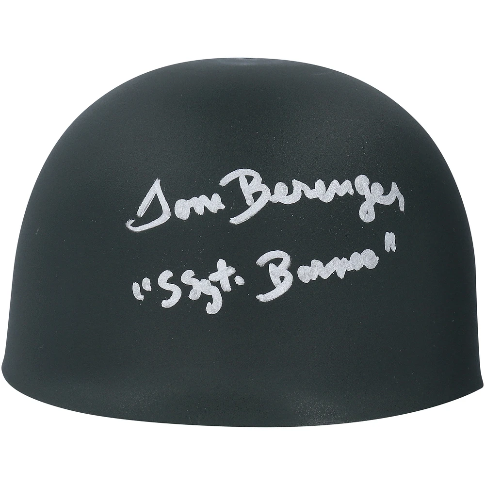 Tom Berenger Platoon Autographed Replica Helmet with "SSGT Barnes" Inscription
