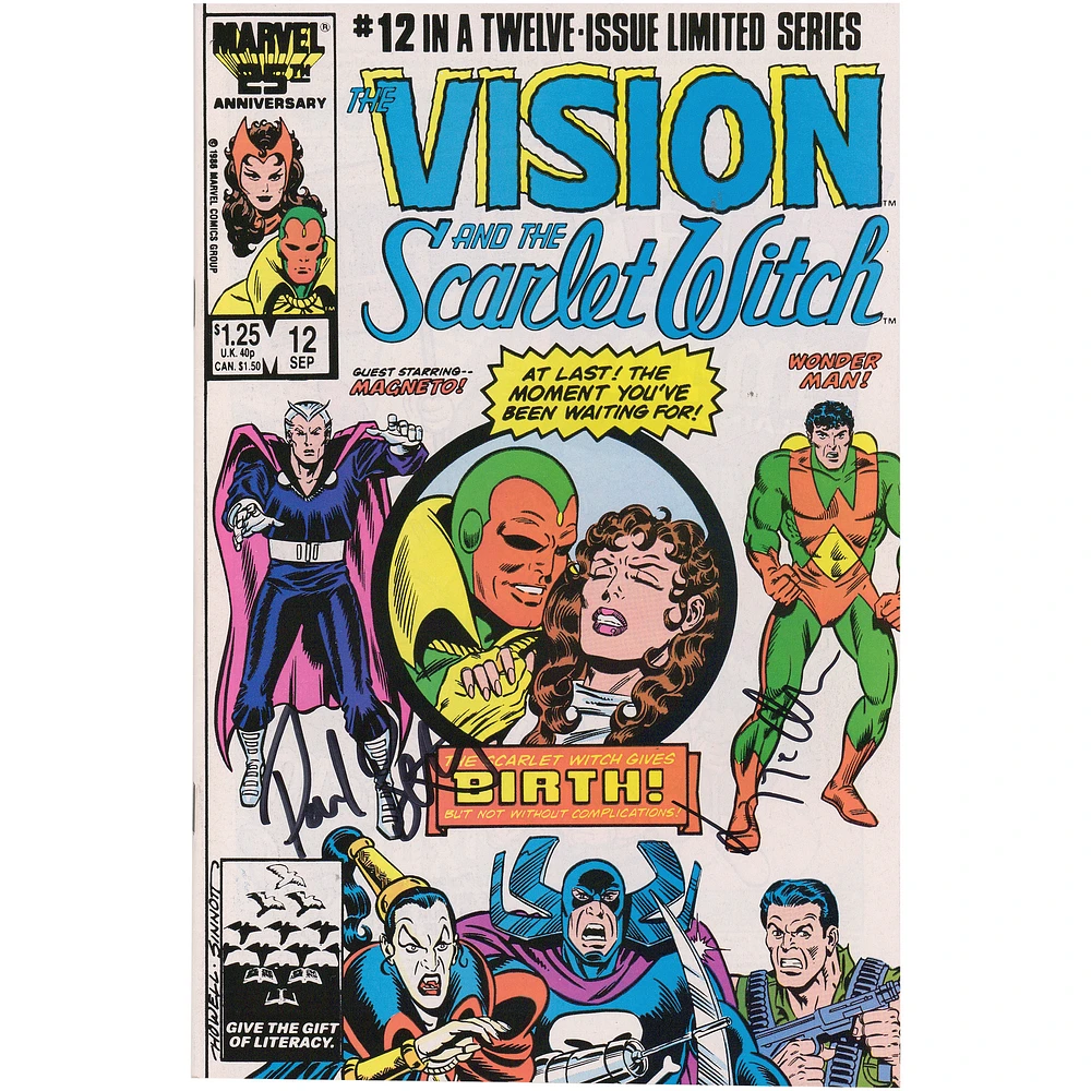 Paul Bettany & Elizabeth Olsen Marvel Autographed WandaVision Comic Book