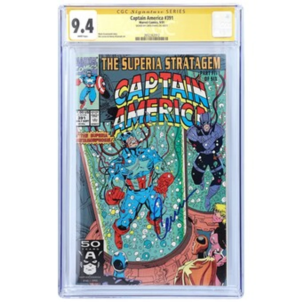 Chris Evans Captain America Autographed Captain America #391 Comic Book - CGC Graded 9.4