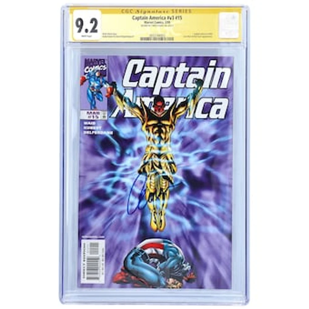 Chris Evans Captain America Autographed Captain America #15 Comic Book - CGC Graded 9.2