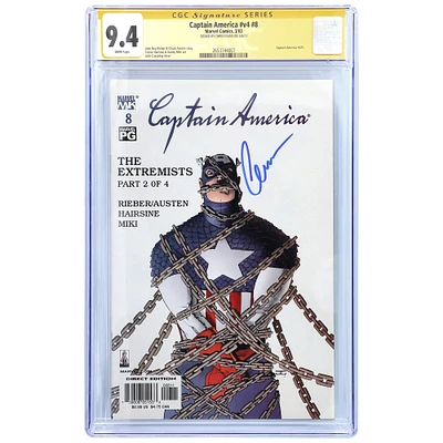 Chris Evans Captain America Autographed Captain America #8 Comic Book - CGC Graded 9.4
