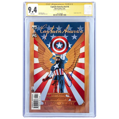 Chris Evans Captain America Autographed Captain America #6 Comic Book - CGC Graded 9.4