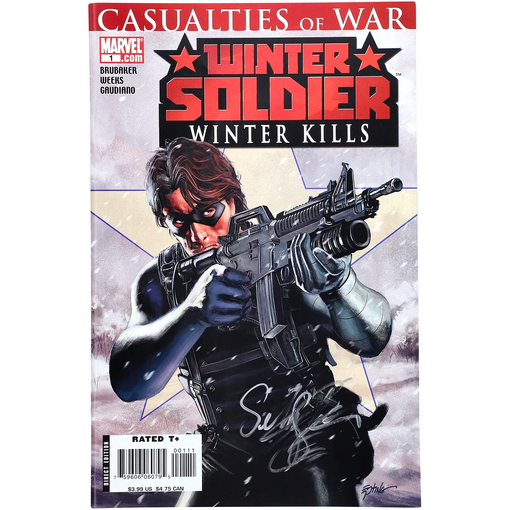Sebastian Stan Autographed Winter Soldier Comic Book