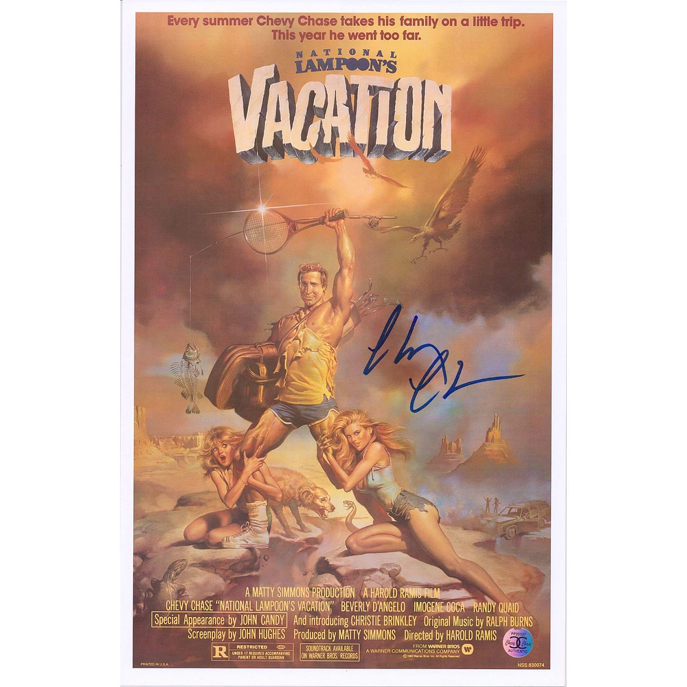 Chevy Chase National Lampoon's Vacation Autographed 11" x 17" Movie Poster