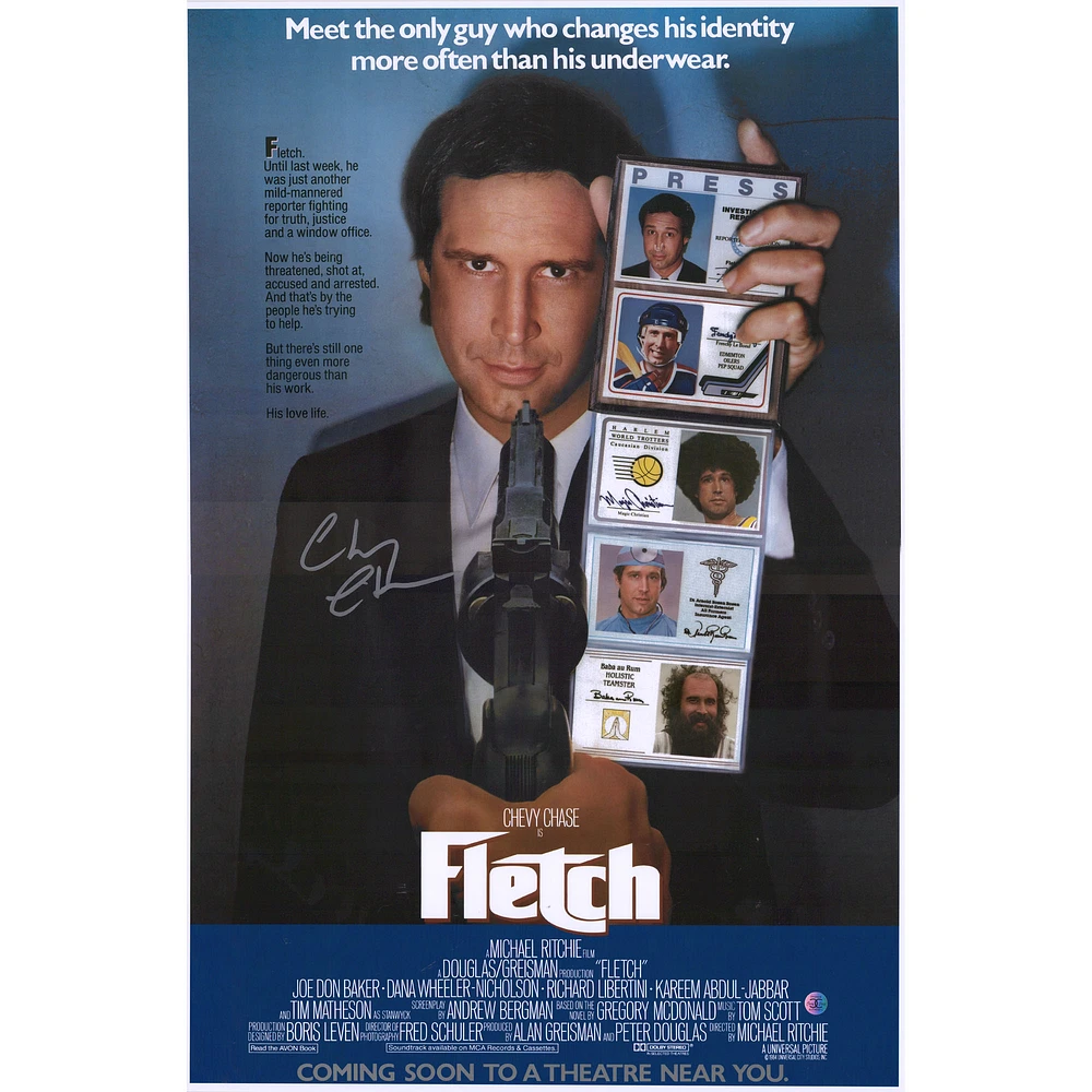 Chevy Chase Fletch Autographed 20" x 24" Movie Poster