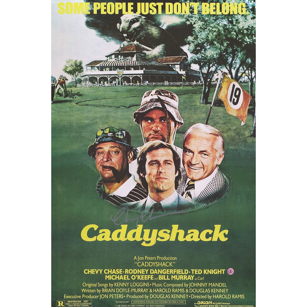 Chevy Chase Caddyshack Autographed 20" x 24" Movie Poster