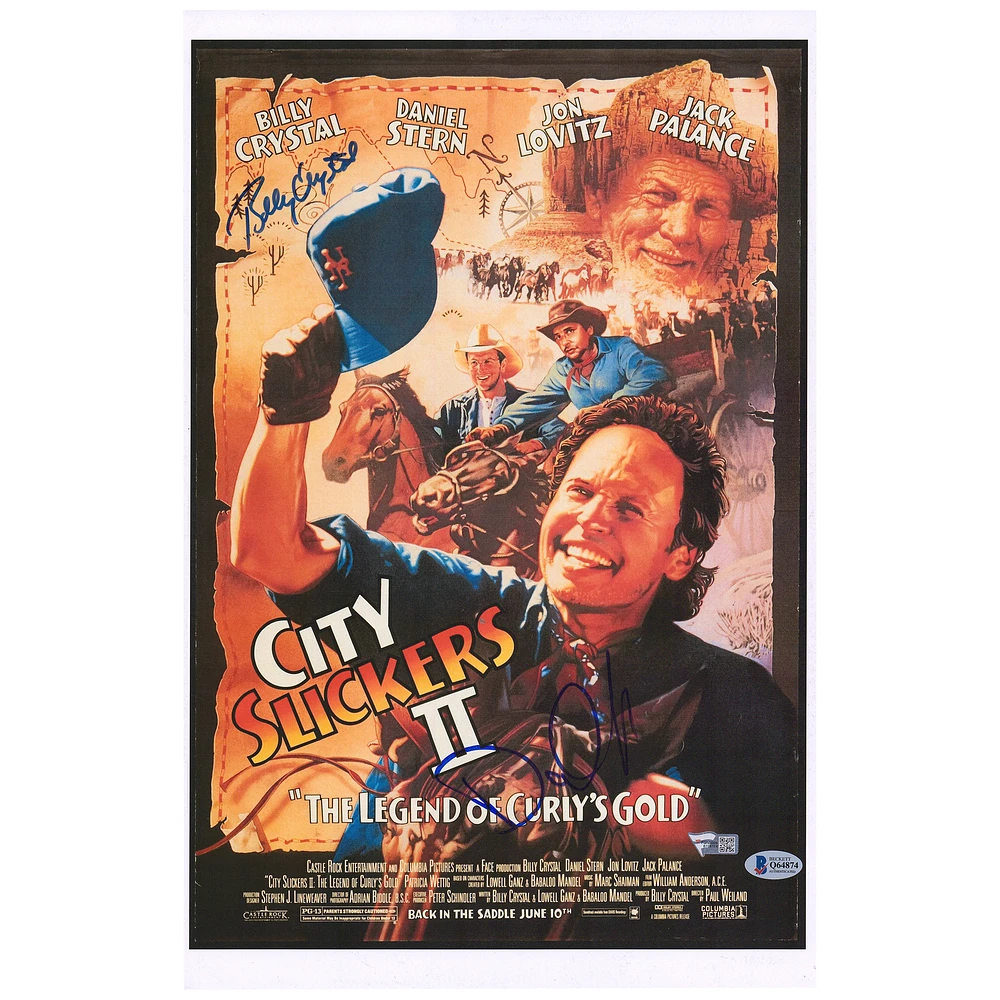 Billy Crystal & Daniel Stern City Slickers II Autographed 11" x 17" Movie Poster