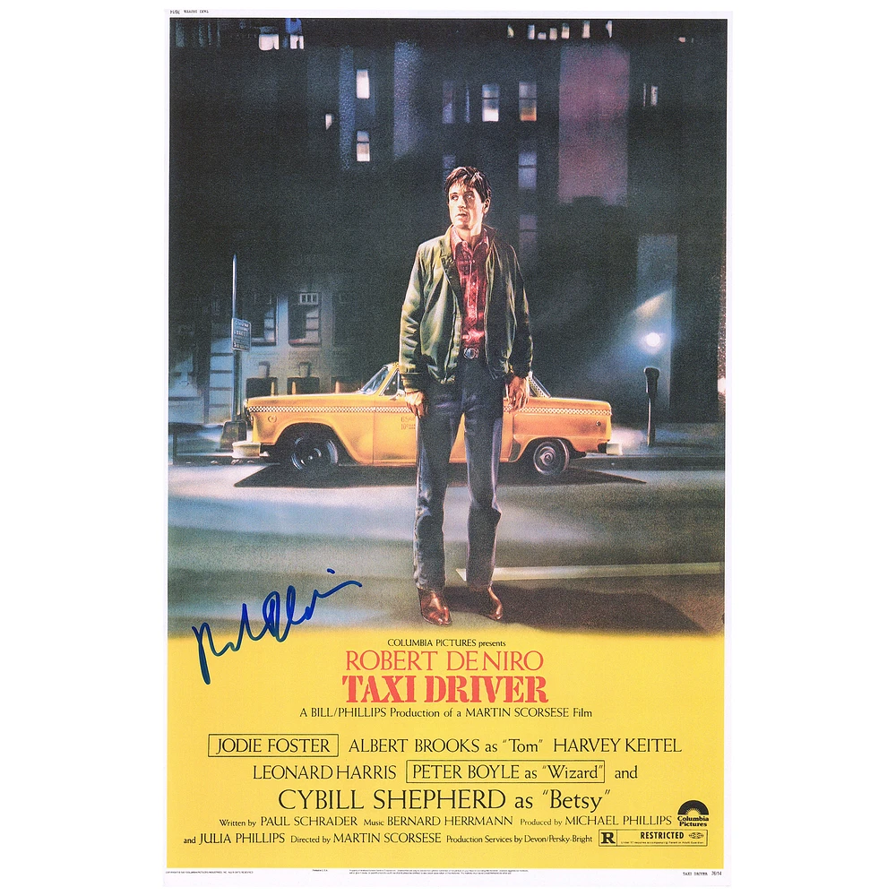Robert De Niro Autographed 12" x 18" Taxi Driver Movie Poster Print