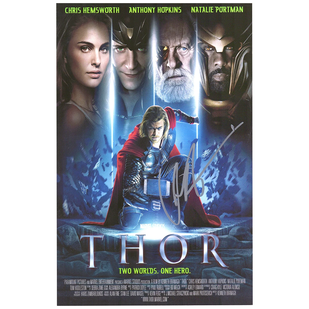 Chris Hemsworth Thor Autographed 11" x 17" Movie Poster
