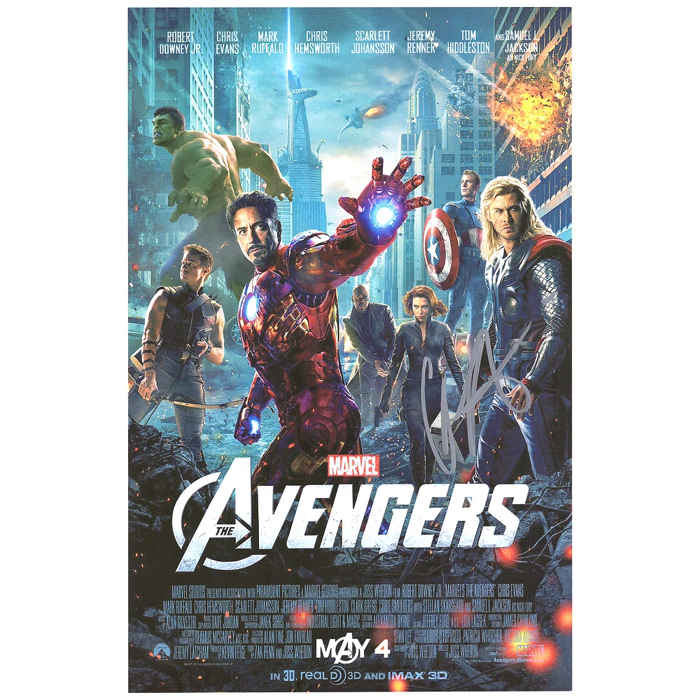 Chris Hemsworth The Avengers Autographed 11" x 17" Movie Poster