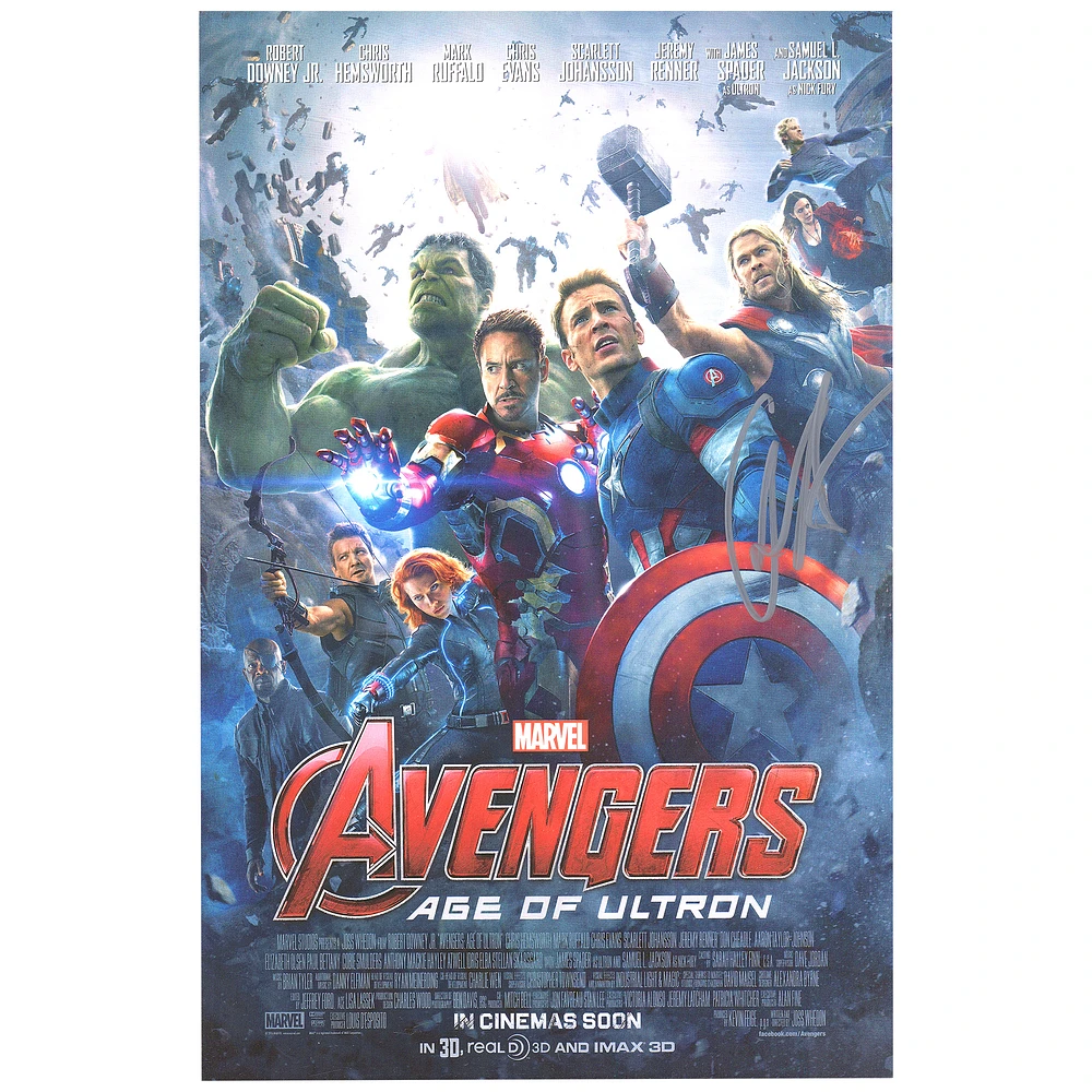 Chris Hemsworth The Avengers: Age of Ultron Autographed 11" x 17" Movie Poster
