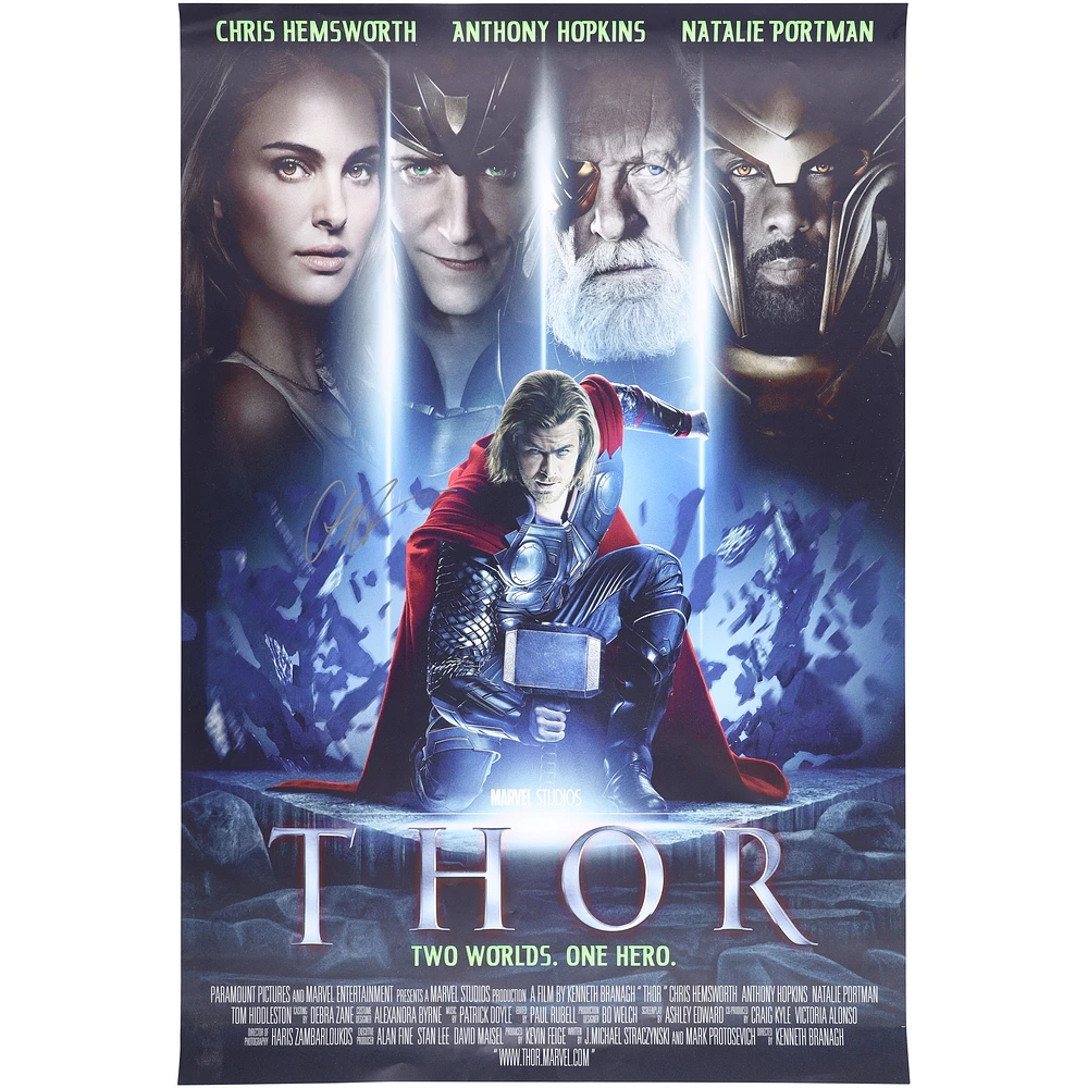 Chris Hemsworth Thor Autographed 27" x 40" Movie Poster
