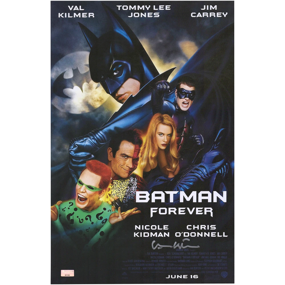 Val Kilmer Batman Forever Autographed 11 x 17 Movie Poster