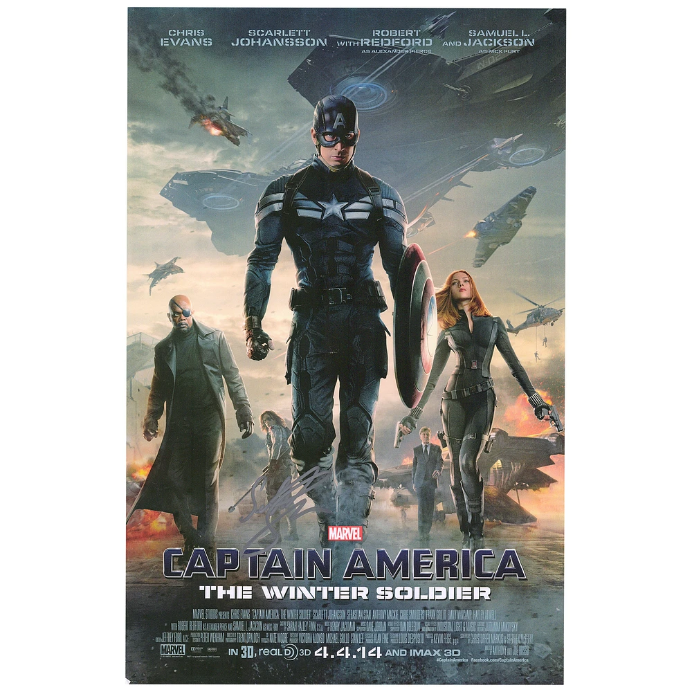 Sebastian Stan Autographed Captain America: The Winter Soldier 11" x 17" Movie Poster